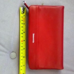 Tiffany & Co. Smooth Leather Wallet, Red